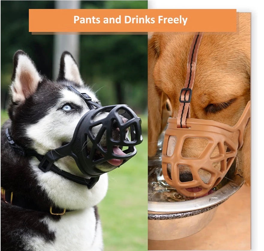 Dog Muzzle, Humane Basket Muzzle for Large Dogs Biting, Scavenging
No Bite Cage Mouth Guard for Large Aggressive Reactive Dogs, Training, Grooming and Walks, Able to Pant and Drink