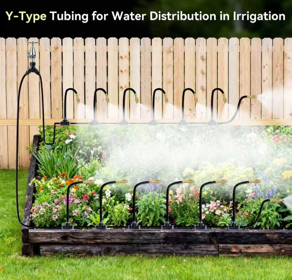Drip Irrigation System 100FT 1/4" (17PCS Nozzles) for Garden, 83 PCS Leak-Proof Garden Watering System, 360° Adjustable Automatic Plant Water Kit for Raised Beds, Greenhouse, Lawn, Patio, Yard