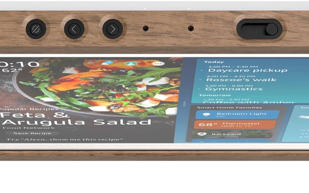 Decorative Frame Made for Amazon Frame for Echo Show 15 (Gen 2, 2024 Release - Dark Brown Woodgrain Look