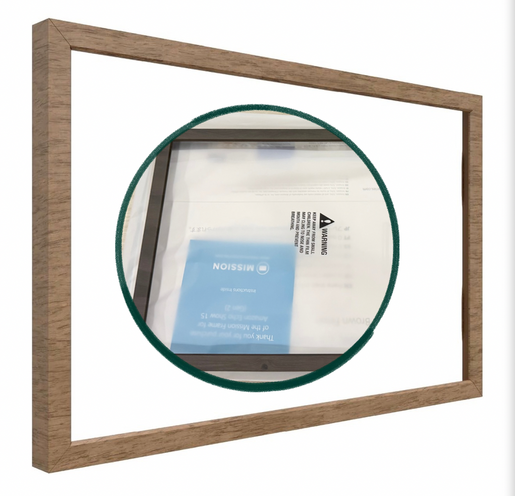 Decorative Frame Made for Amazon Frame for Echo Show 15 (Gen 2, 2024 Release - Dark Brown Woodgrain Look