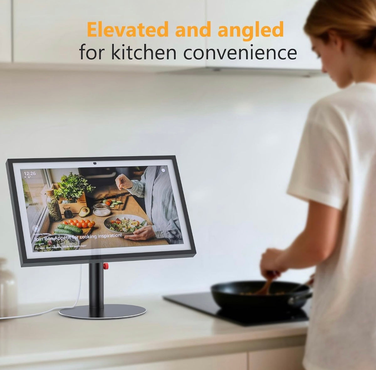 Laivli Form Factor Desk Tilt Stand Compatible Devices Show 15 (1st, 2nd Gen), Show 21 - Black Matte