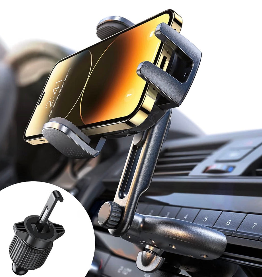 CD Phone Holder for Car Phone Holder Mount
Protect Car Interior Sturdy Car Phone Holder Mount Holds Your Phone Securely Even on Bumpy Road for iPhone or Samsung