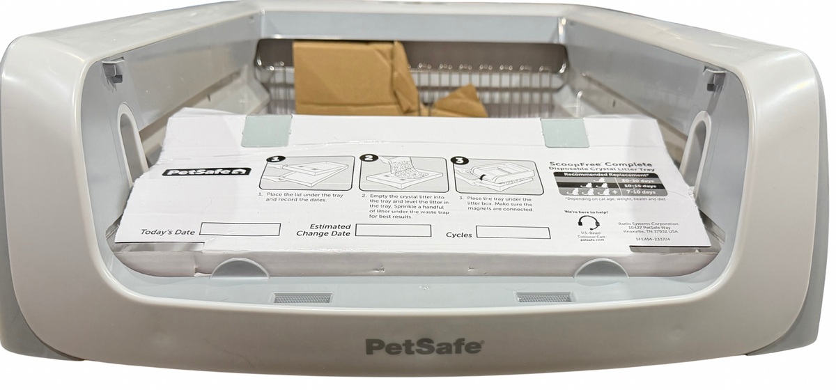 PetSafe ScoopFree Crystal Pro Legacy Self-Cleaning Litter Box, Front-Entry
Hands-Free Automatic Cleaning, Advanced Odor Control, Health Counter Display, Includes 1 Disposable Crystal Litter Tray & 1 Bag of Litter