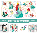 Little Mermaid "Sea Adventures" Digital Download - PNG & JPEG Format