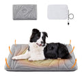 Dog Heating Pad with Washable Cover, Soft Plush Pet Heating Pad with 9 Adjustable Temperature, Timer, Chew-Resistant Cord, Waterproof Electric Heated Pet Bed Mat for Dogs and Cats Indoor