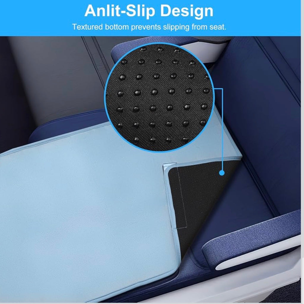 Toddler Airplane Bed, Kids Airplane Seat Extender Travel Bed, Kids Airplane Travel Essentials, Airplane Must Have for Toddlers, Portable Plane Foot Rest for Flights - Black