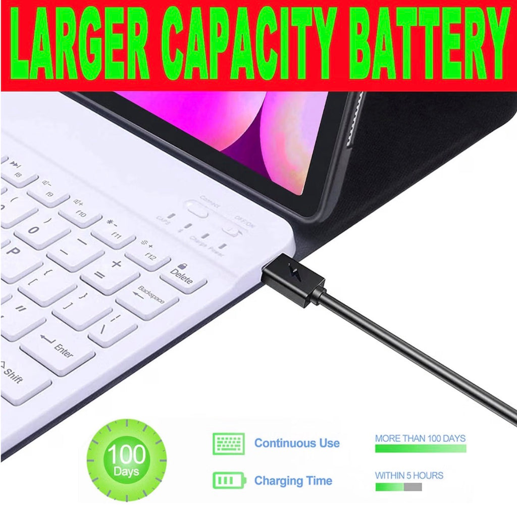 Keyboard Case for Samsung Tab S10 Plus/ S9 FE+/ S9+/ S8 Plus /S7 Plus/S7 FE 12.4" Smart Backlit Case Keyboard with Pen Holder (Light Pink)