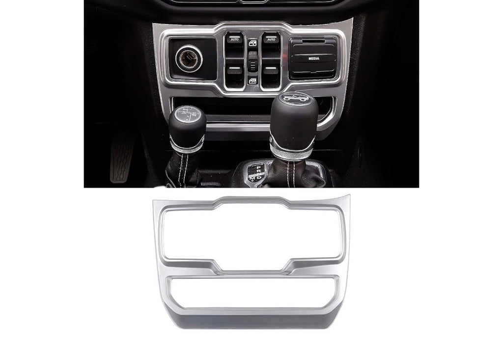 Control Panel Trim Cover Center Console Decoration Interior Accessories for Jeep Wrangler JL JLU & Gladiator JT 2018-2024, Silver
