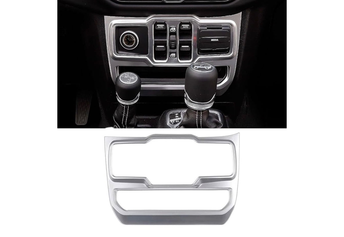 Control Panel Trim Cover Center Console Decoration Interior Accessories for Jeep Wrangler JL JLU & Gladiator JT 2018-2024, Silver