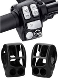 Chrome Switch Housing kit Hand Control Switches Housing Cover Compatible with Harley Davidson Touring Road King,Road Glide,Street Glide,Electra Glide,Tri Glide,Ultra Limited 2014-2025 (Black)