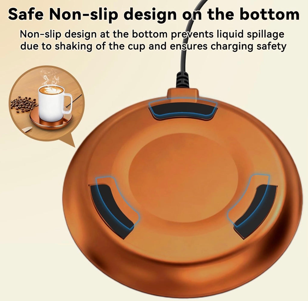 Charging Coaster 2 Compatible with Temperature Control Smart Mug 2,Mug1,Cisain Mug Power Cord for Em/BER Smart Temperature Control Mugs (Copper)