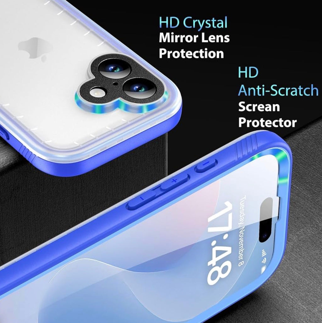 SPORTLINK for iPhone 17 Waterproof Case, Blue
Military-Grade Heavy-Duty 360° Full-Body Protection with Built-in Screen & Camera Protectors, Dustproof, Shockproof