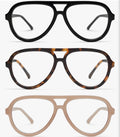 3 Pack, Retro Oversized Aviator Reading Glasses for Women Men,Classic Large Reader Blue Light Computer Frame AM6111, 2.5 x