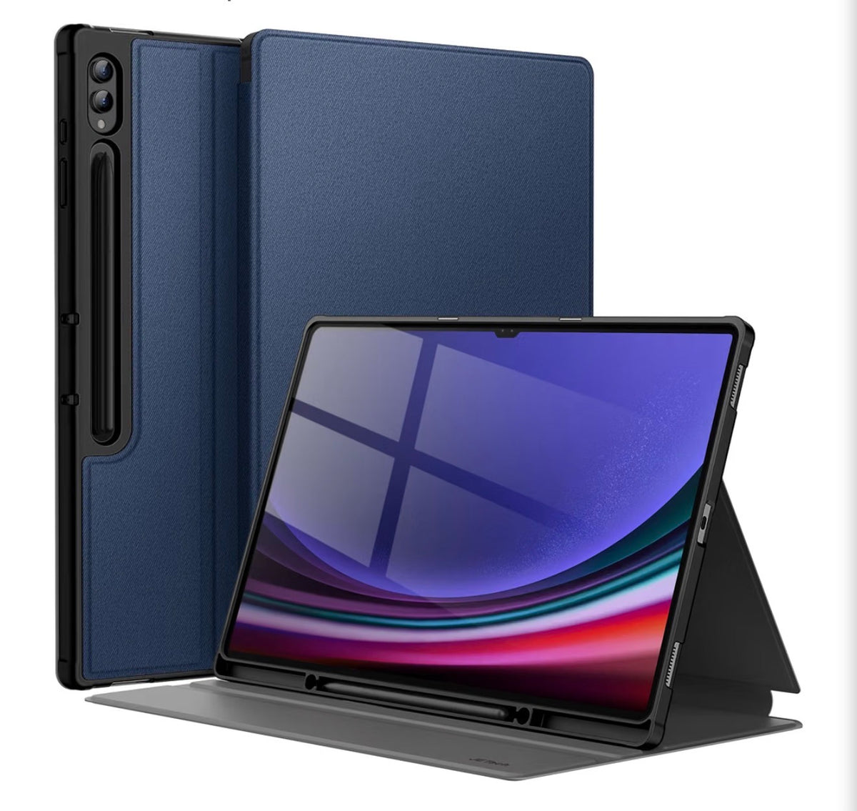 Folio Case for Samsung Galaxy Tab S10 Ultra/S9 Ultra 14.6", Navy
Multi-Angle Stand Cover, S Pen Holder, Slim Protective Cover, Auto Wake/Sleep