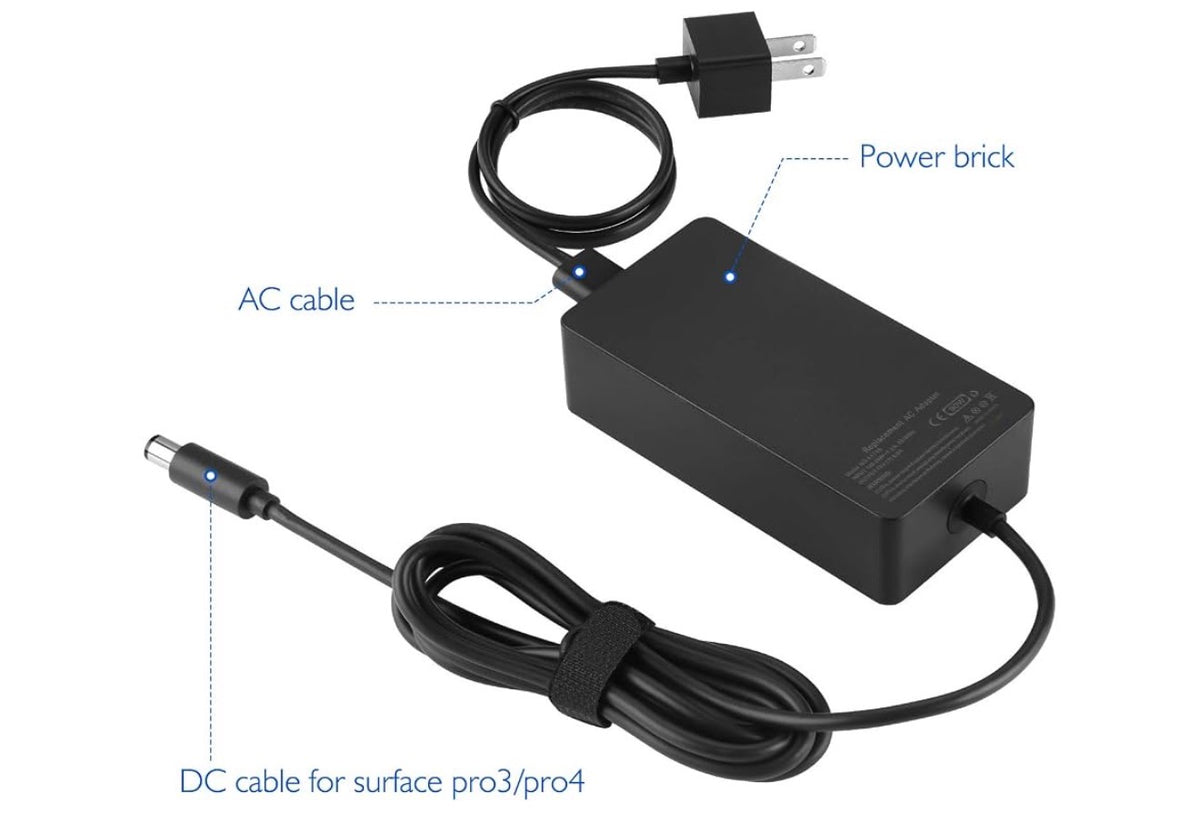 Surface Dock Charger,15V 6A 90W Ac Adapter Power Supply Battery Charger for Microsoft Docking Station Surface Pro 4 Surface Book 1661 1749 TG-TECH