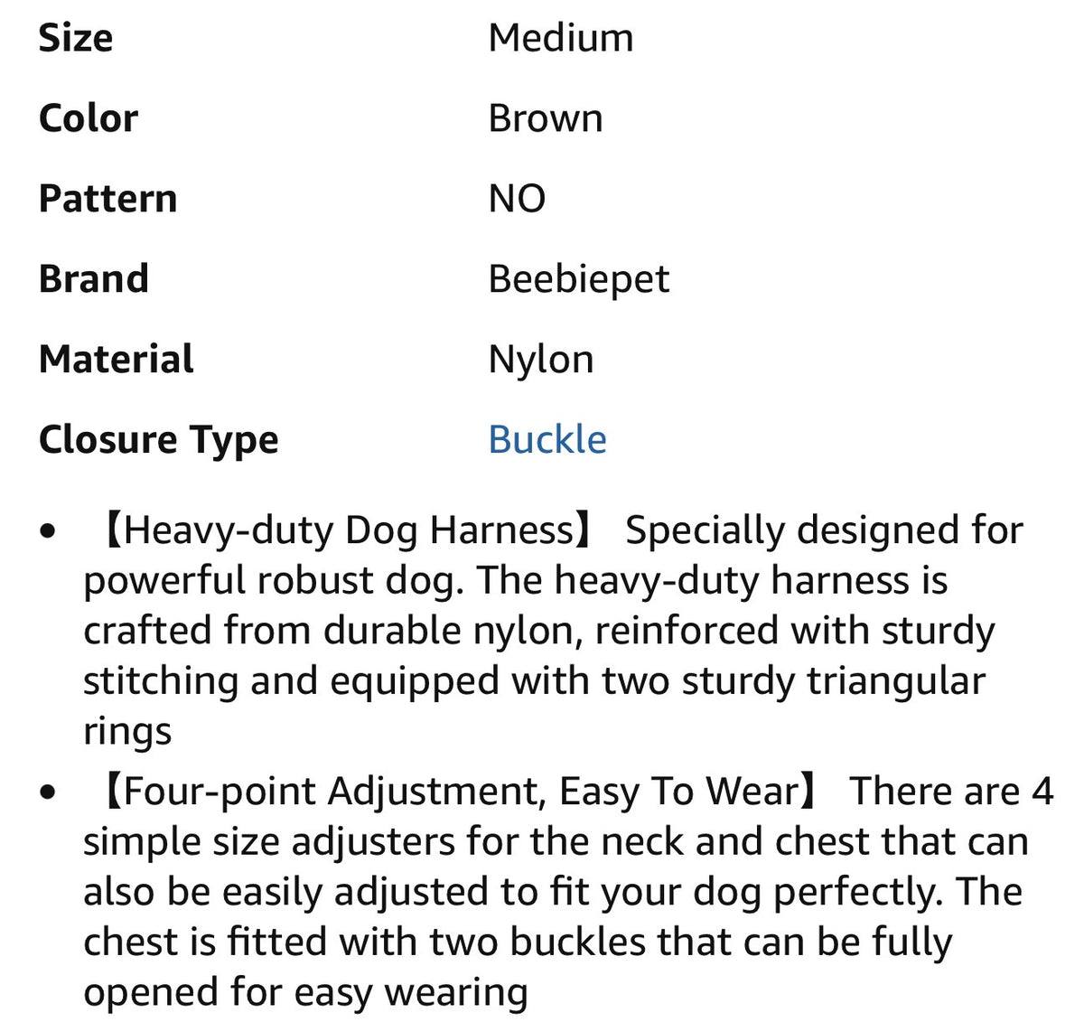 Heavy Duty Tactical Dog Harness for Small Dogs, No Pull Adjustable Pet Harness Reflective Service Training Easy Control Pet Vest Military K9 Working Dog Harnesses- Medium, Brown