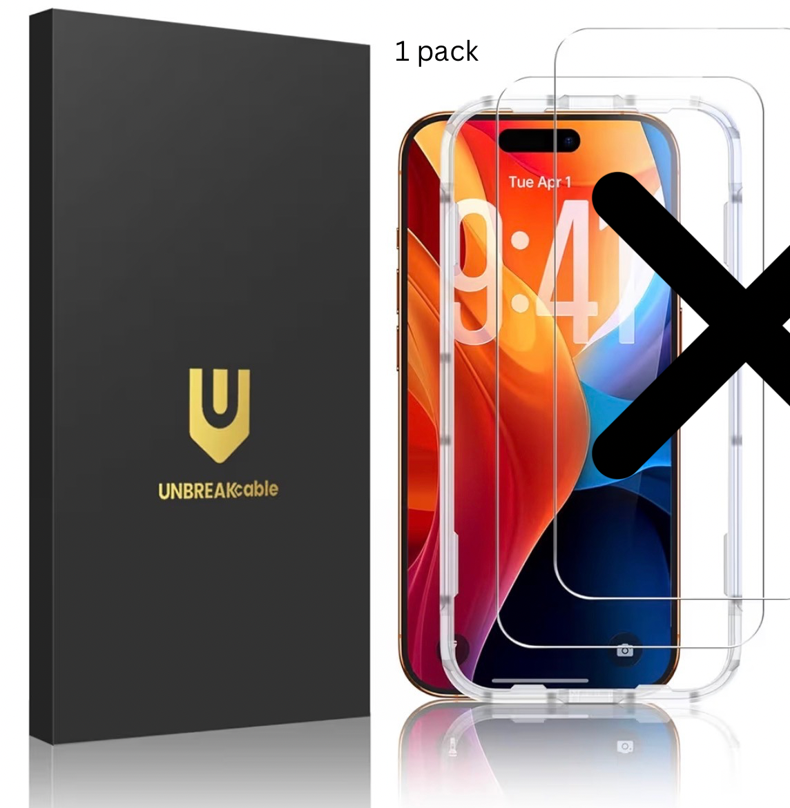 1 Pack Screen Protector for iPhone 17 Pro Max Tempered Glass Military Grade Shatterproof, 9H+ Hardness, 99.99% HD Clear, Bubble-Free, Easy Installation Frame, for iPhone 17 Pro Max