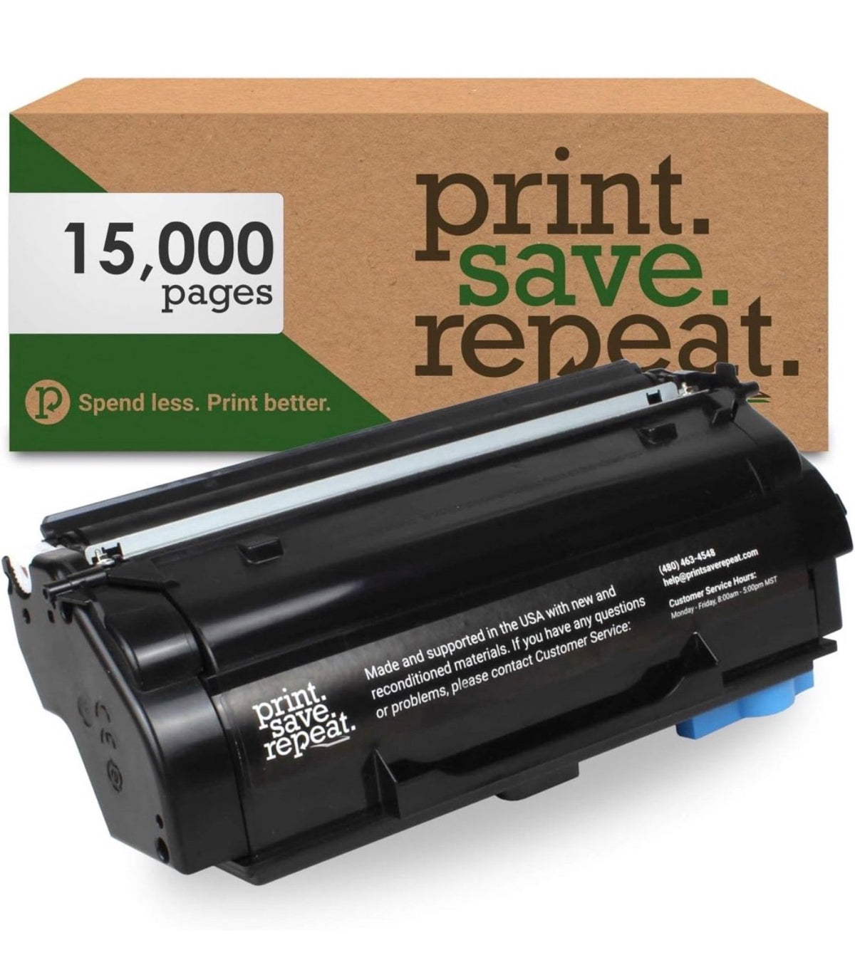 55B1H00 Black Toner Cartridge for Lexmark 55B1000 MS431 MX431 1 Pack Remanufactured for Lexmark MS431 MX431 Toner Cartridge MS431dw MX431adw MS331dn MS431dn MX331adn MX431adn MX432adwe Printer