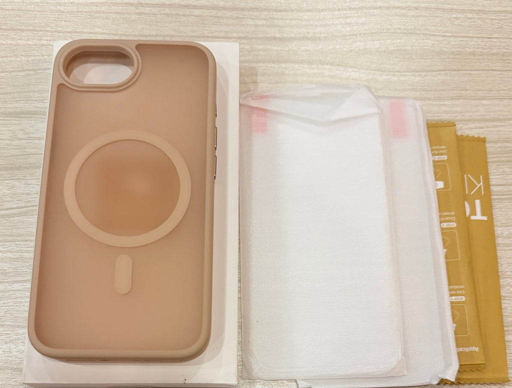 Miracase for iPhone 16e case & iPhone 17e Case for MagSafe [with 2×9H+ Screen Protectors] TOP Military-Grade Protection Shockproof with Velvet Touch for iPhone 16e/17e Phone Case 6.1", Matte Beige