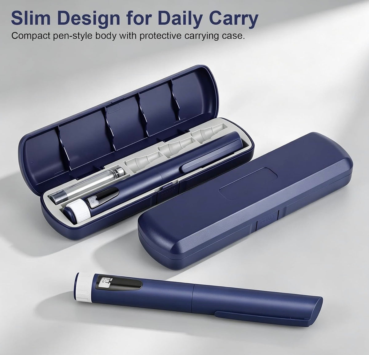 Injection Pen, V2 Pen Injector, Auto Injector Pen, Reusable Injection Pen
Adjustable Pen Compatible with 3ml Pen Cartridge, Portable Kit with Travel Case and 5×3ml Cartridges, Precise 80-Unit Scale