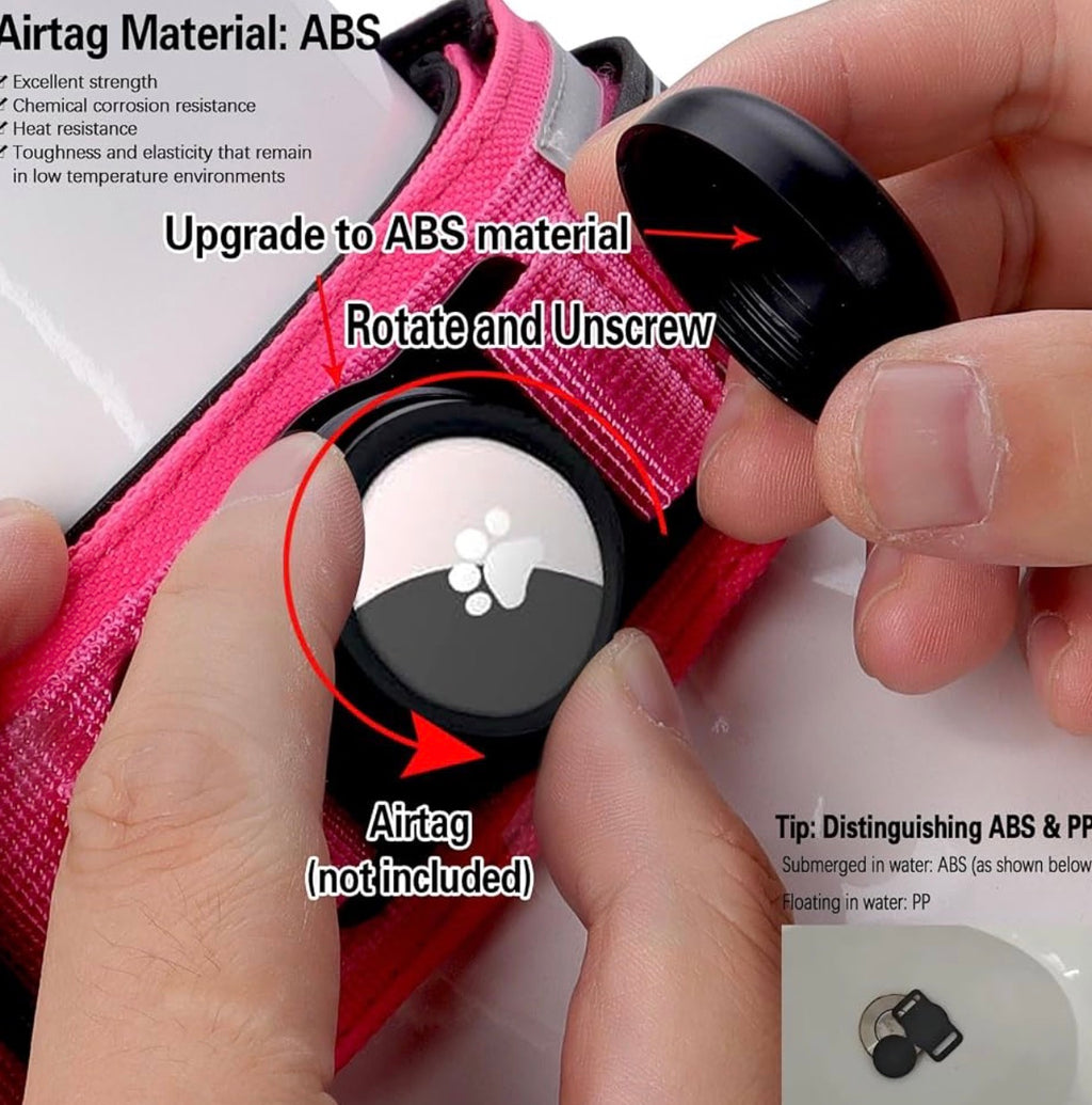 Tactical Dog Collar with Airtag Holder for Medium Dogs, 2" Wide Pink Collar
Gift 3 Patches, Military Heavy Duty Dog Collar with AirTag Holder & Metal Buckle & Soft Padding for Walking, Hiking, Training