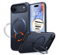 TORRAS Q3 Spin for iPhone Air Case, 360 Magnetic Stand, Black, Compatible with MagSafe, Built-in Kickstand, Camera Control, 4X Military-Grade Shockproof Translucent Phone Case for 17 Air
