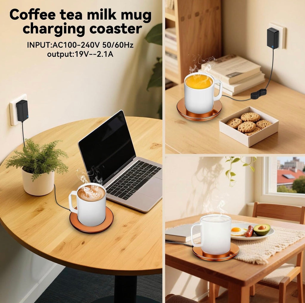 Charging Coaster 2 Compatible with Temperature Control Smart Mug 2,Mug1,Cisain Mug Power Cord for Em/BER Smart Temperature Control Mugs (Copper)