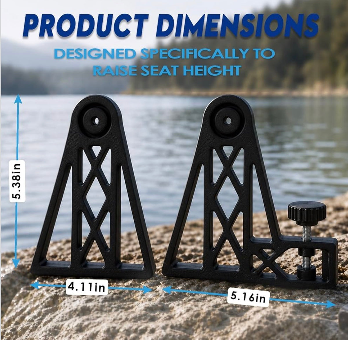 4 Pack Adjustable 4" Kayak Seat Riser Booster
Lightweight Kayak Seat Lifting and Upgrade Accessories, Compatible with Hoodoo Tempest/Voyager, BKC Kayaks