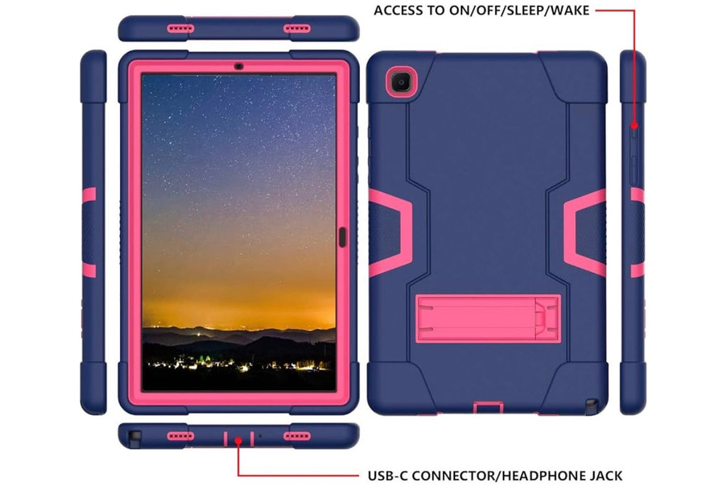 For Samsung Galaxy Tab A7 10.4 Case 2022, Slim Heavy Duty Silicone High Impact Protective Kickstand Case for Galaxy Tab A7 10.4 inch 2020 2022 (SM-T500/T505/T507/T509)