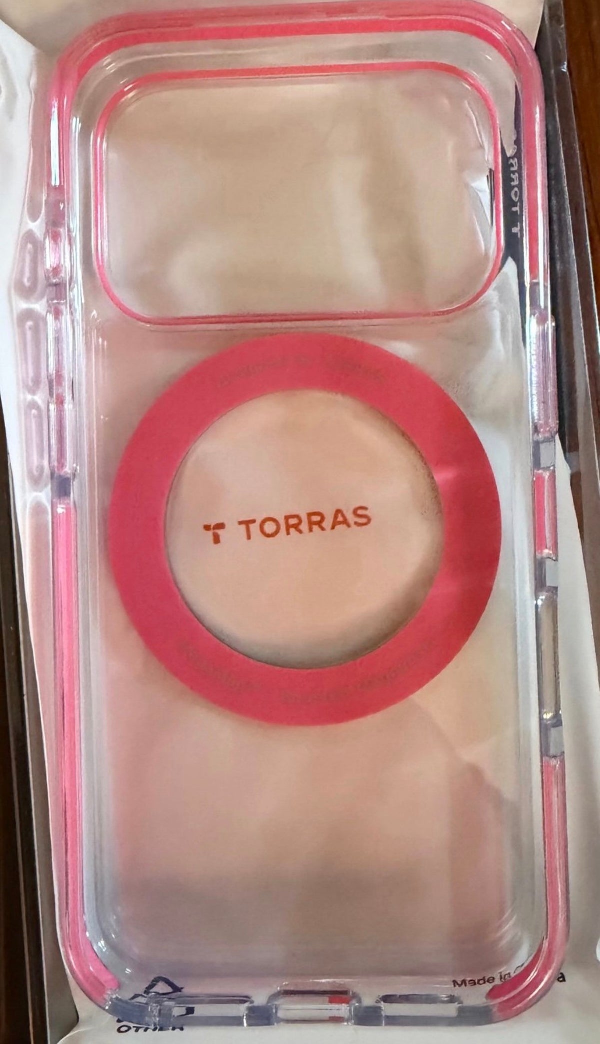 TORRAS for iPhone 17 Pro Case, 360 Magnetic Stand, Crystal Clear Pink 6.3"
[Fit for MagSafe] [360° Rotating Kickstand]4X Mil-Grade Shockproof, Camera Button, Slim Transparent Cover, O3 Fitness Series