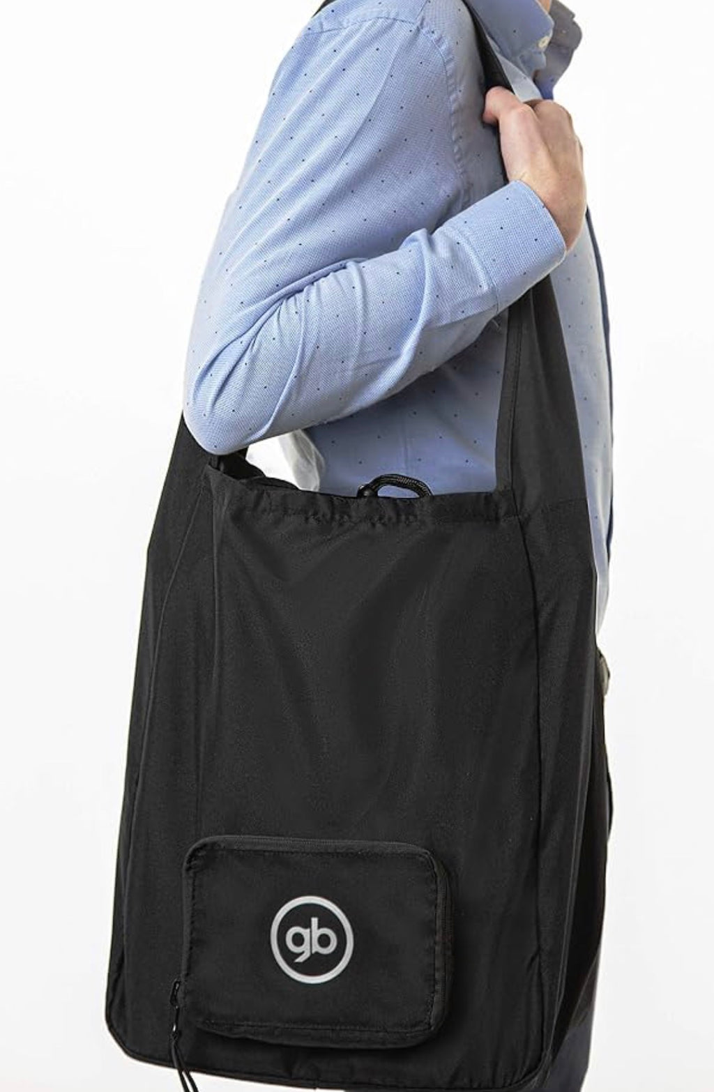 Pockit Stroller Travel Bag, Black, Compact Baby Stroller Bag for Air Travel, for gb Pockit & Pockit Plus, Drawstring & Zipper Pouch, Folds into Storage Pocket