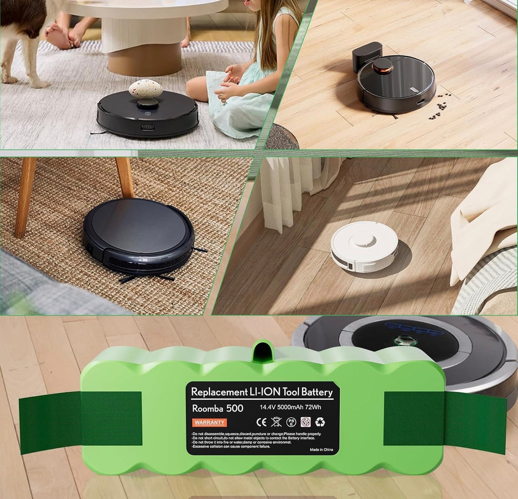 6.4Ah 14.4V Battery Replacement for iRobot Roomba R3 500 600 700 800 900 Series 510 531 535 540 550 552 560 570 580 595 620 650 660 760 770 780 790 Vacuum Cleaner Battery