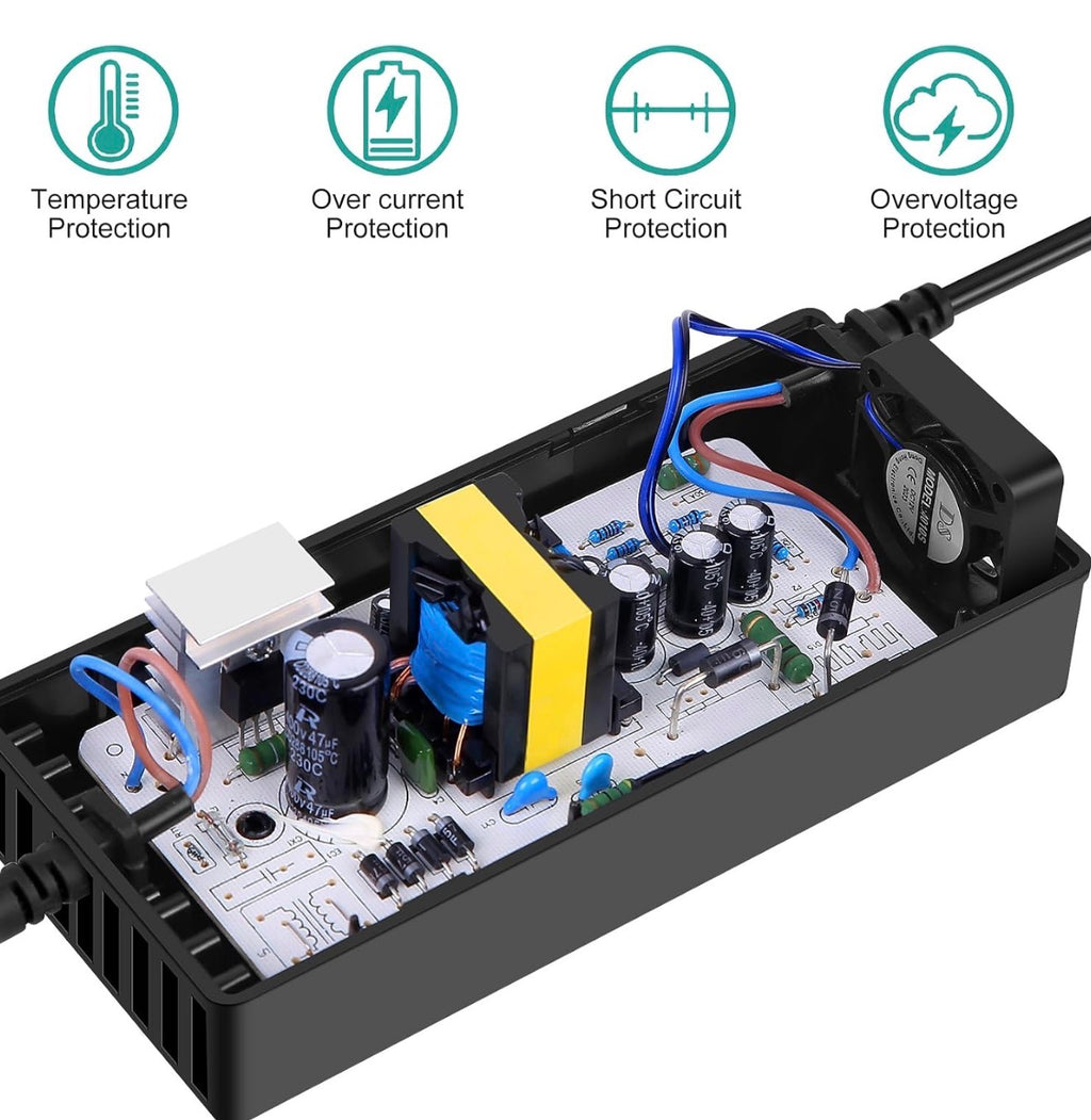 24V 5A Lead-Acid Battery Charger for Lakematic,Pride Mobility, Wheelchair,Drive Medical, Golden Technologies, Shoprider, Jazzy Power Chair, Rascal 200T/500T/301 PC 24BC5000TF-1 EA1065 180 X-CEL