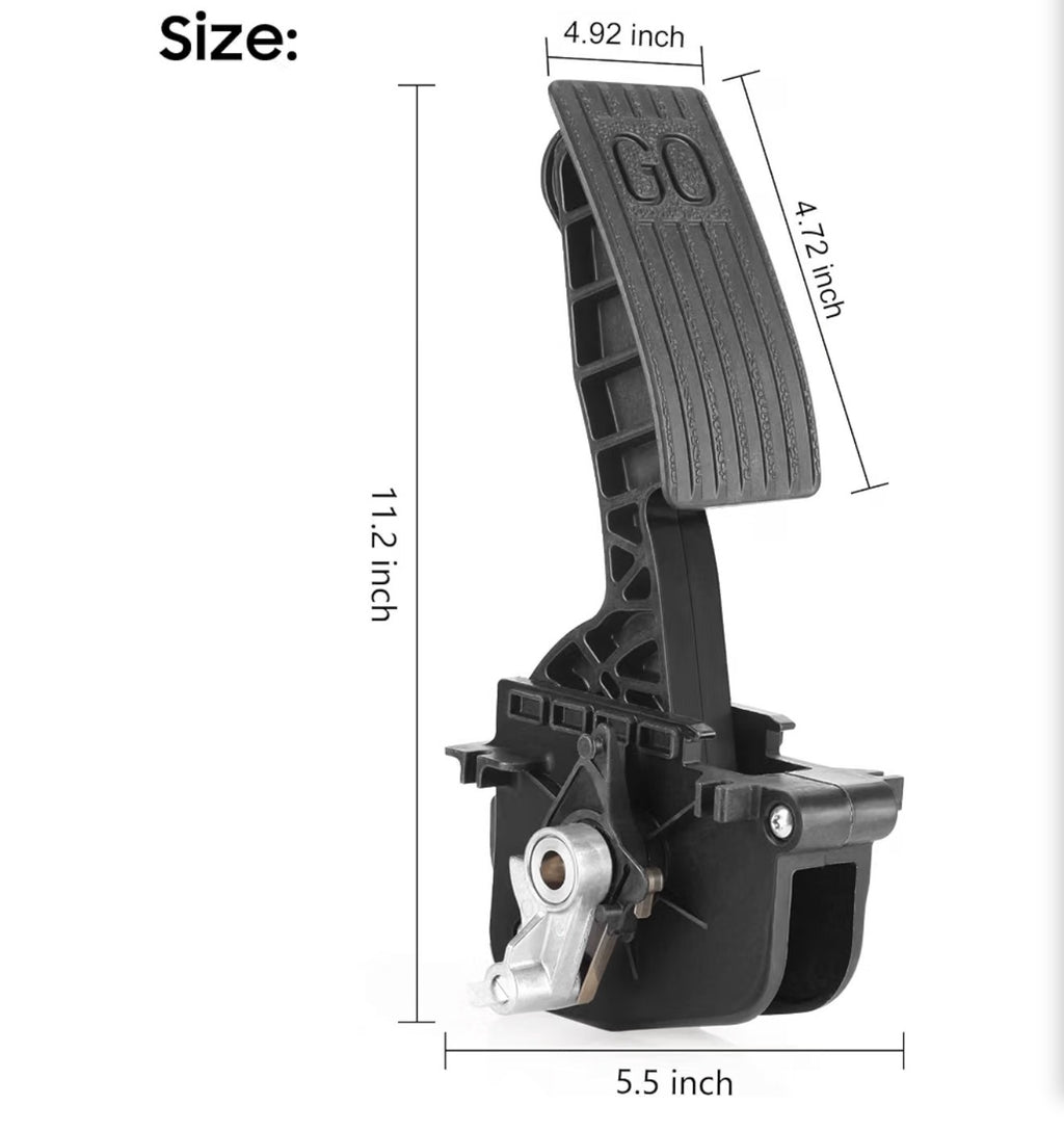 Accelerator Pedal Assembly with Sensor for Club Car 2010-Up Precedent/Tempo/Onward Gas Golf Carts, Replaces OEM 102595502 & 102595601 (2nd Gen)