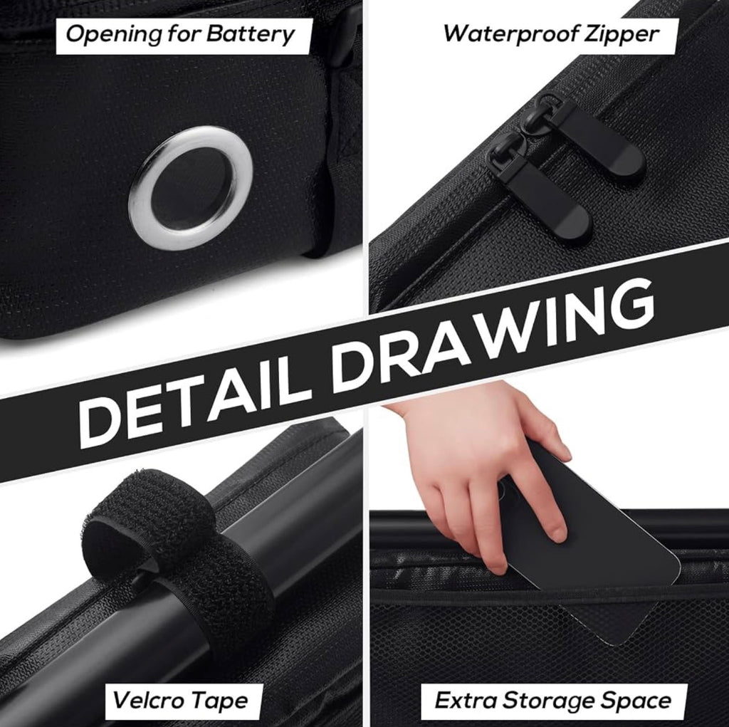 Fireproof Electric Scooter Battery Hanging Bag, 16.0 x 6.0 x 4in Ebike Battery Bag, Electric Bike Bicycle Saddlebag, Storage Ebike Bag