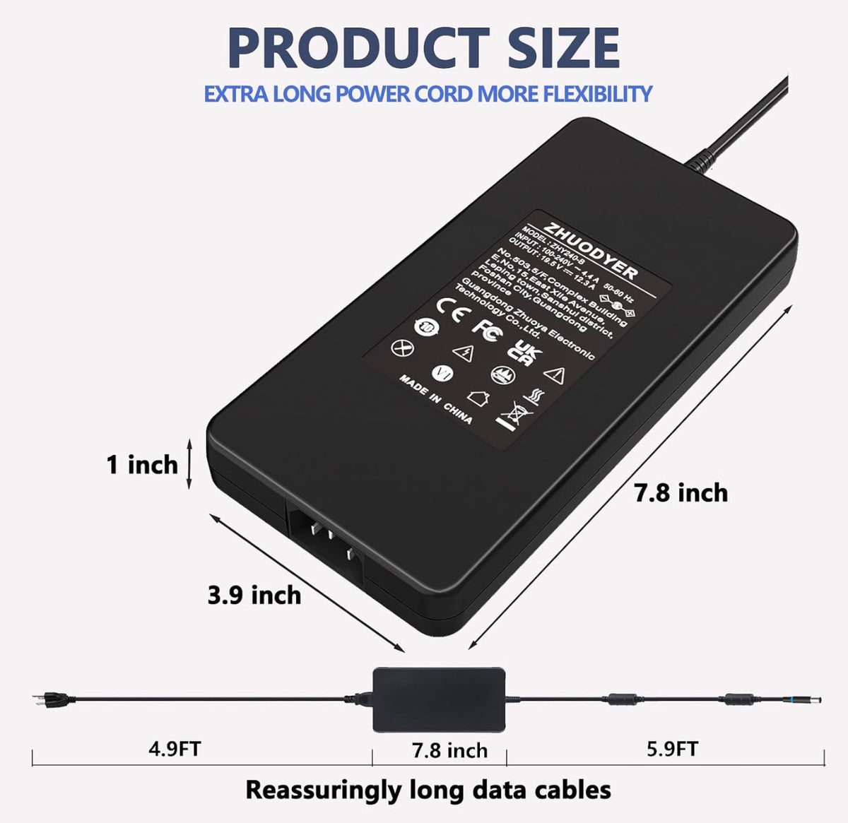 240W for Dell Laptop Charger, Compatible with Alienware & Precision Laptop Compatible with Dell Charger Laptop G16 G15 G7 G5 G3-17 15 x17 x16 x15 M17 M15 Precision 7720 7730 7740 7750 7760 7770 7780