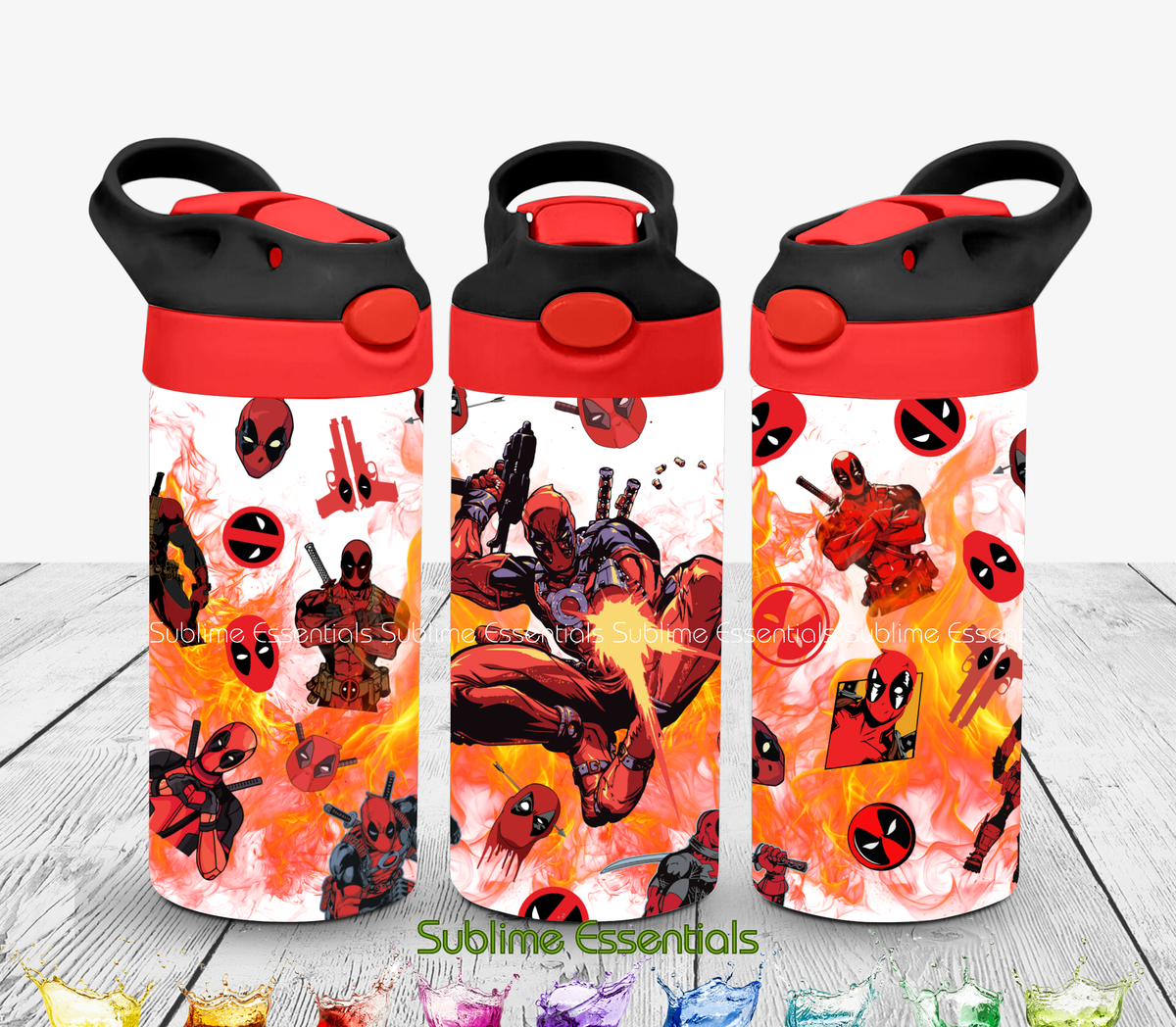 Deadpool "Superhero on Fire" Digital Download - PNG & JPEG Format
