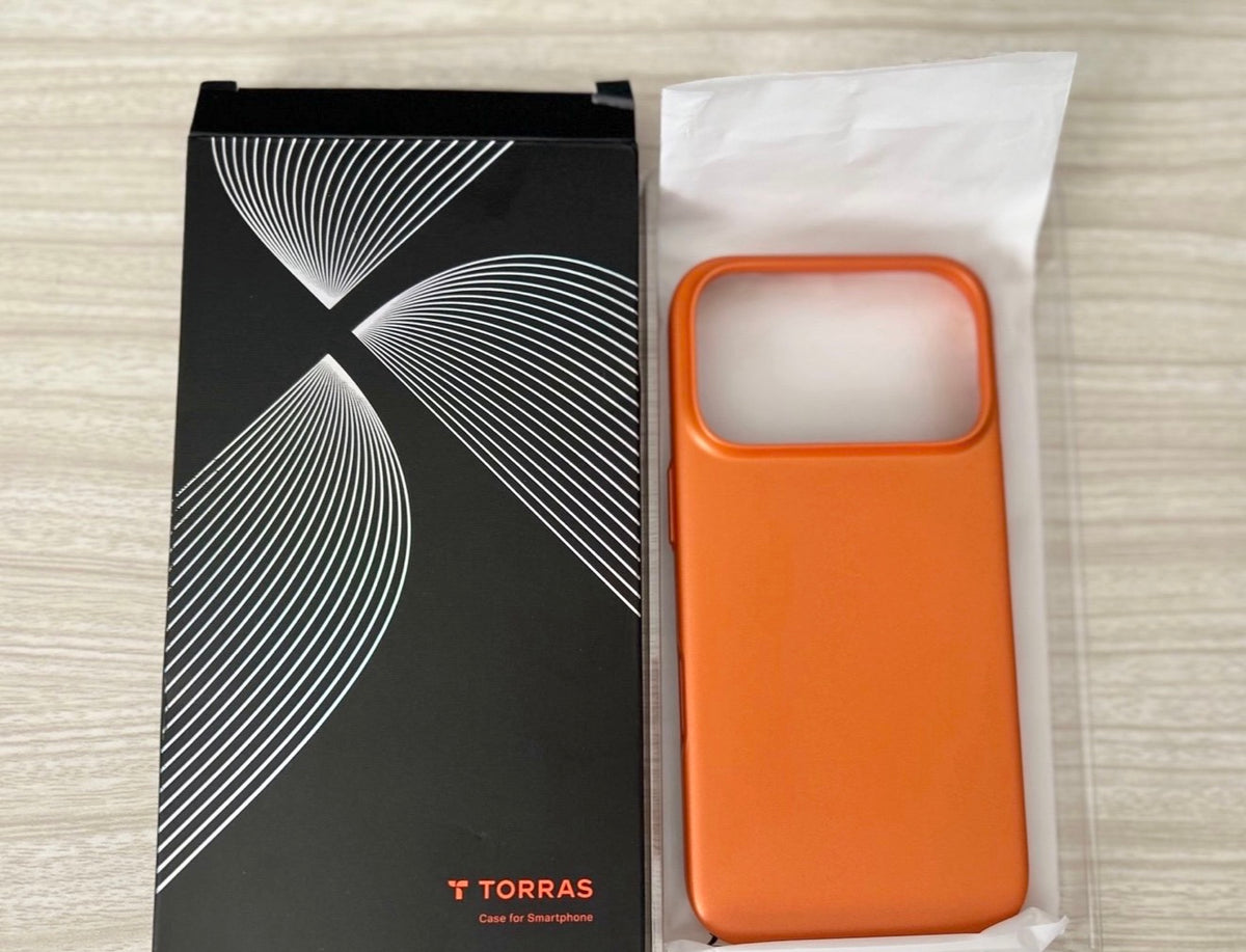 TORRAS Magnetic Slim Fit for iPhone 17 Pro Case Thin, Glossy Orange, Fit for MagSafe, Matte Hard Bayer PC Material, 6.3 in OriginFit, Anti-scratch, Ultra Slim Lightweight Protective Hard Cover