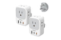 South Africa Type M Plug Adapter, 2 Pack
4 Outlets, 3 USB (2 USB-C), For US to Namibia Botswana Nepal Mozambique Sri Lanka Eswatini Lesotho