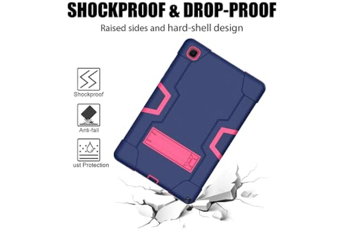 For Samsung Galaxy Tab A7 10.4 Case 2022, Slim Heavy Duty Silicone High Impact Protective Kickstand Case for Galaxy Tab A7 10.4 inch 2020 2022 (SM-T500/T505/T507/T509)