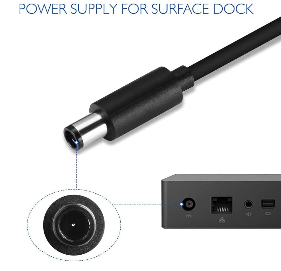 Surface Dock Charger,15V 6A 90W Ac Adapter Power Supply Battery Charger for Microsoft Docking Station Surface Pro 4 Surface Book 1661 1749 TG-TECH