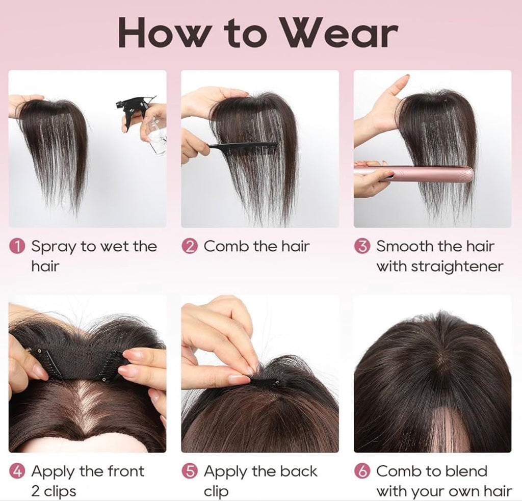 Human Hair Toppers for Women Real Human Thick Hair Topper Invisible Wiglett for Daily Wear Adding Instant Volume, Gray