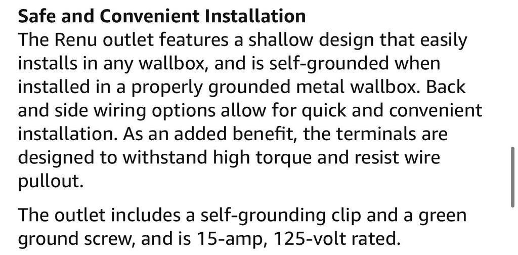 Leviton Renu Tamper-Resistant Outlet, 15-Amp, 125VAC, RER15-CA, Matte Red Delicious