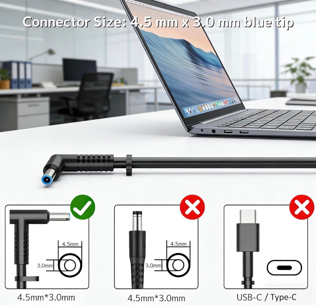 230W 200W Gaming Laptop Charger Fit for HP OMEN Victus ZBook 4.5mm Blue Tip, Fast Charging | Wide Compatibility | Smart Temperature Control | Stable Power for Gaming | Multiple Protection | 19.5V 11.8A