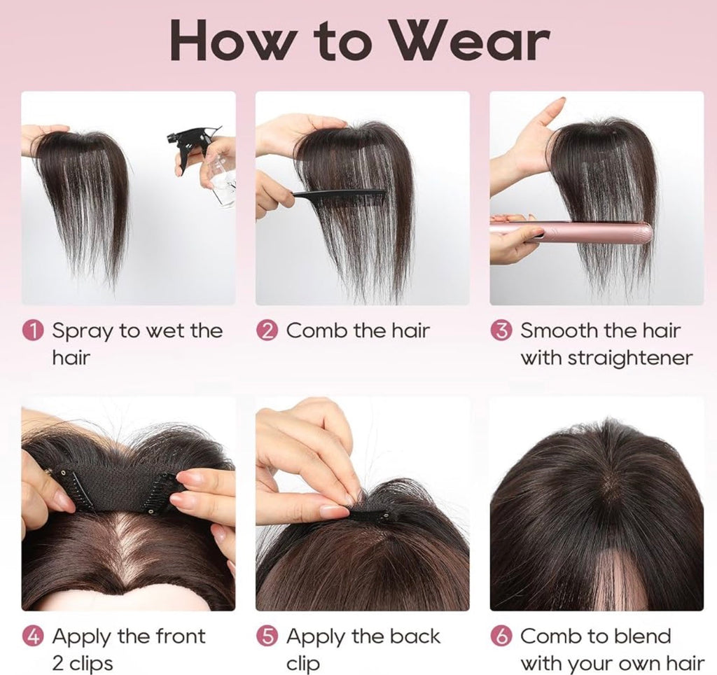 Human Hair Topper for Women Real Human Thick Hair Topper Invisible Wiglett for Daily Wear Adding Instant Volume, Gray