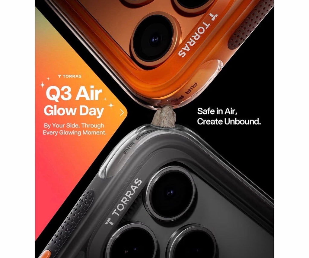 TORRAS - Ostand Q3 Air for iPhone 17 Pro Case 6.3'' with Stronger Magnetic Stand, Fit for Magsafe, Airbags Miltary Protection, Camera Control for iPhone 17 Pro Case, Shockproof & Stylish, Shadow Black