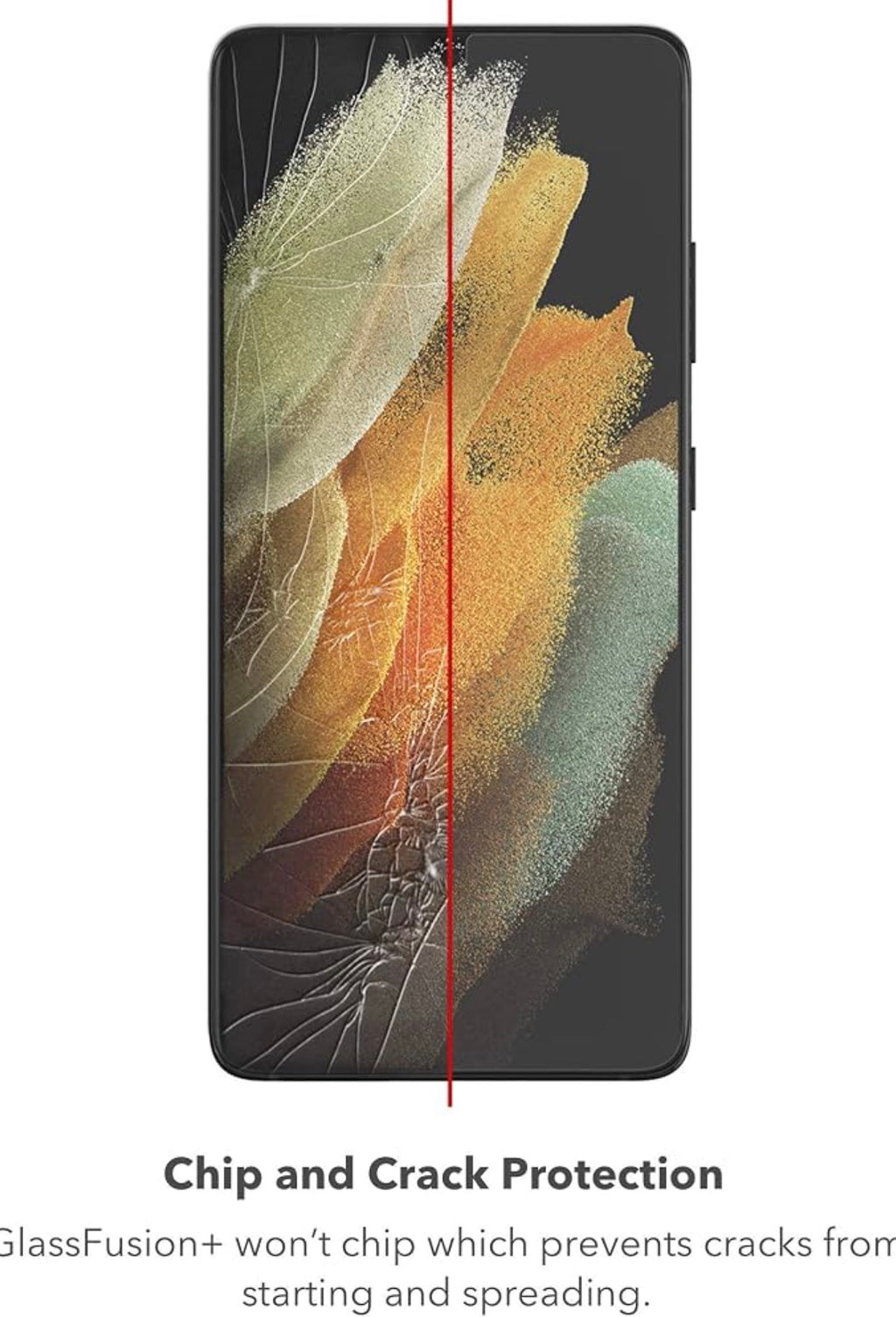 ZAGG InvisibleShield GlassFusion+ - Hybrid Glass Screen Protector - Made for Samsung Galaxy S21 (6.2") 5G - Case Friendly