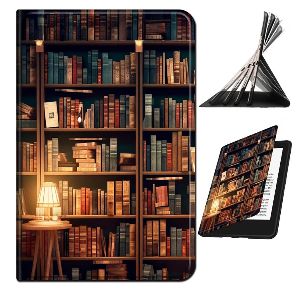For 6" Kindle 10th Gen 2019 Release Case (Model No. J9G29R), [Auto Wake/Sleep] Shell for Women Men, Books Library