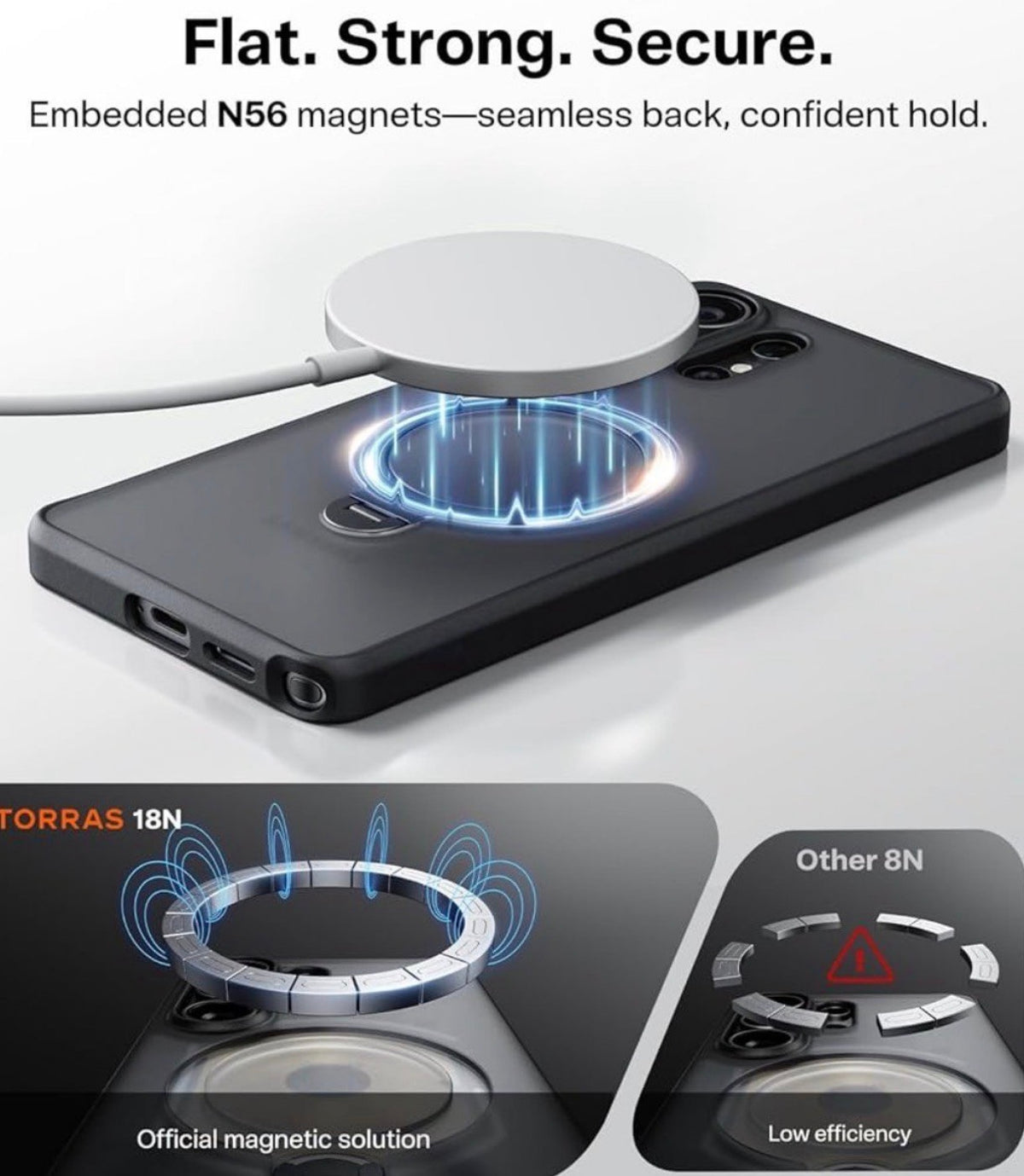 TORRAS - Q3 Spin for Samsung Galaxy S26 Ultra Case with 360 Magnetic Stand, Compatible with Magsafe, 4X Military-Grade Shockproof S26 Ultra Phone Case with Kickstand, Translucent Frosted Black