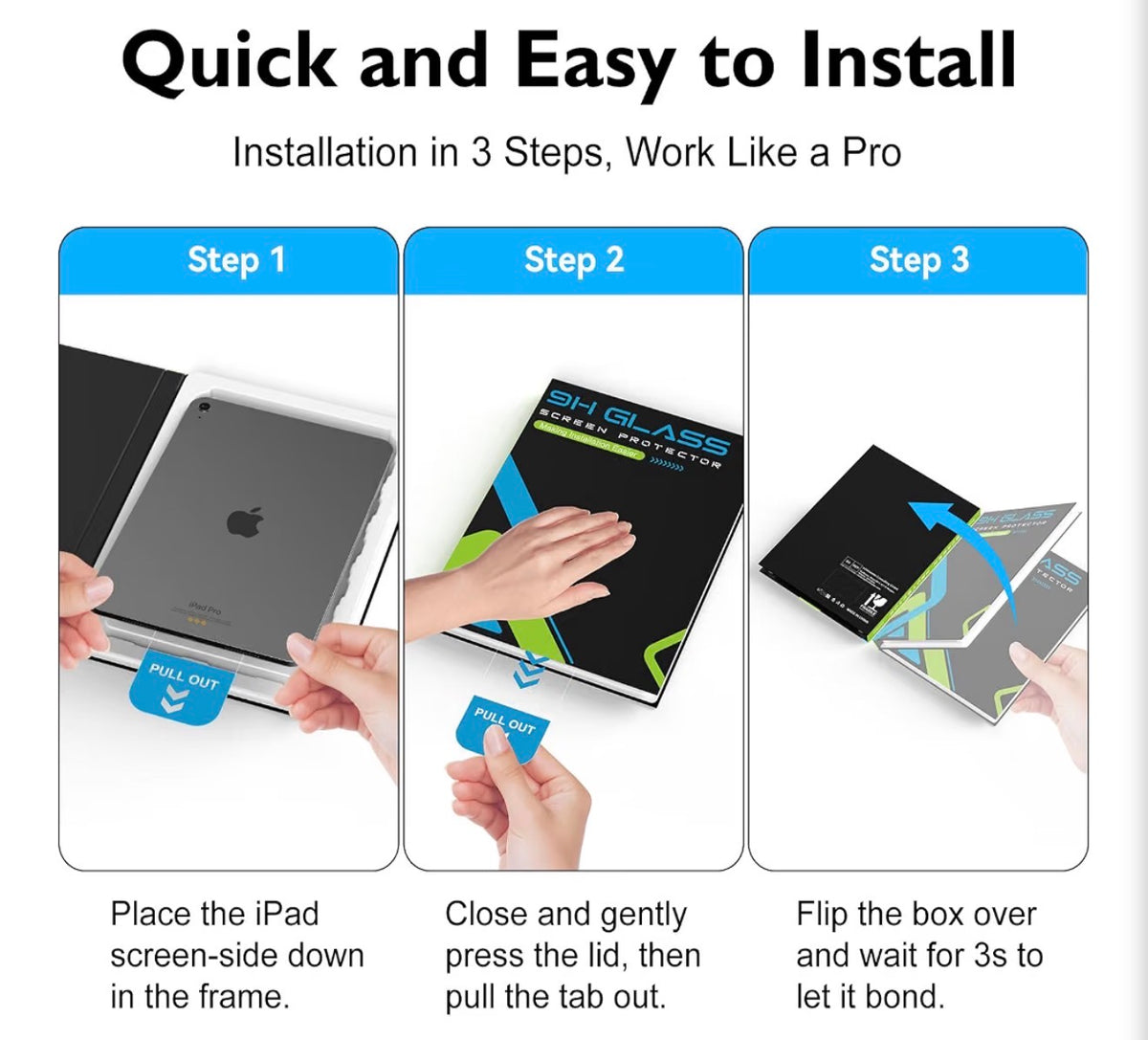 2 Pack Matte Glass Screen Protector for iPad Air 11” M4 (2026) / M3 (2025) / M2 (2024) with Quick Installation Tray, Anti-Glare & Anti-Fingerprint Tempered Glass, Case Friendly, Smooth as Silk